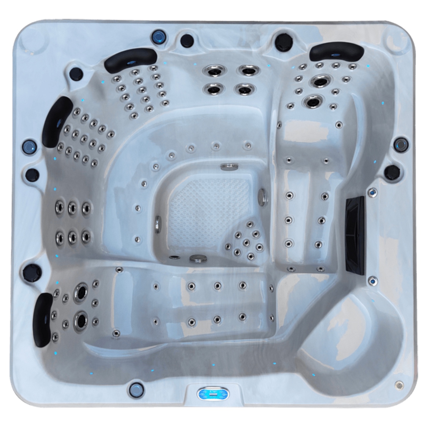 Luxury Series spa, top-down view